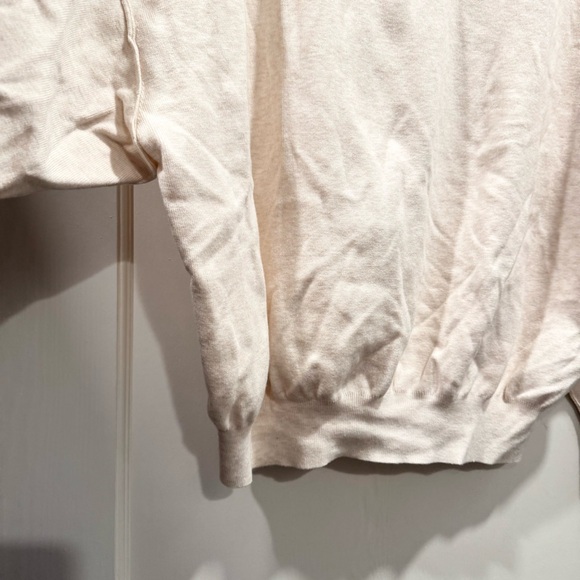 Free People Women's Cream Off Shoulder Sweater Cashmere Large Boho Festival - Picture 6 of 10